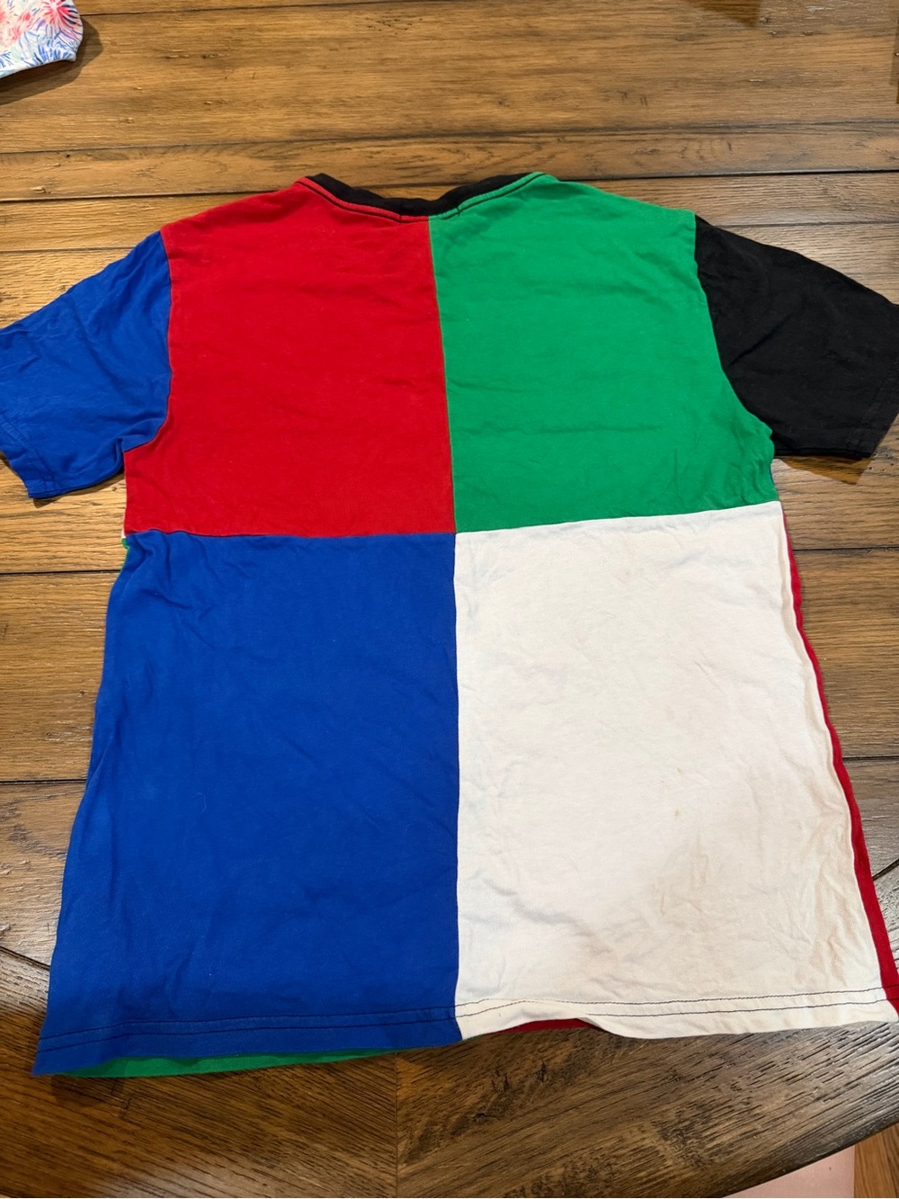 Polo by Ralph Lauren Colorblock Tee in Blue, Red, Green, White & Black - Picture 9 of 13